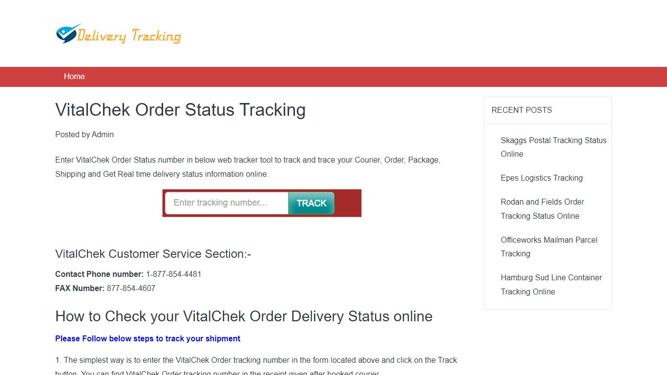 VitalChek Order Status Tracking - My Delivery Tracking